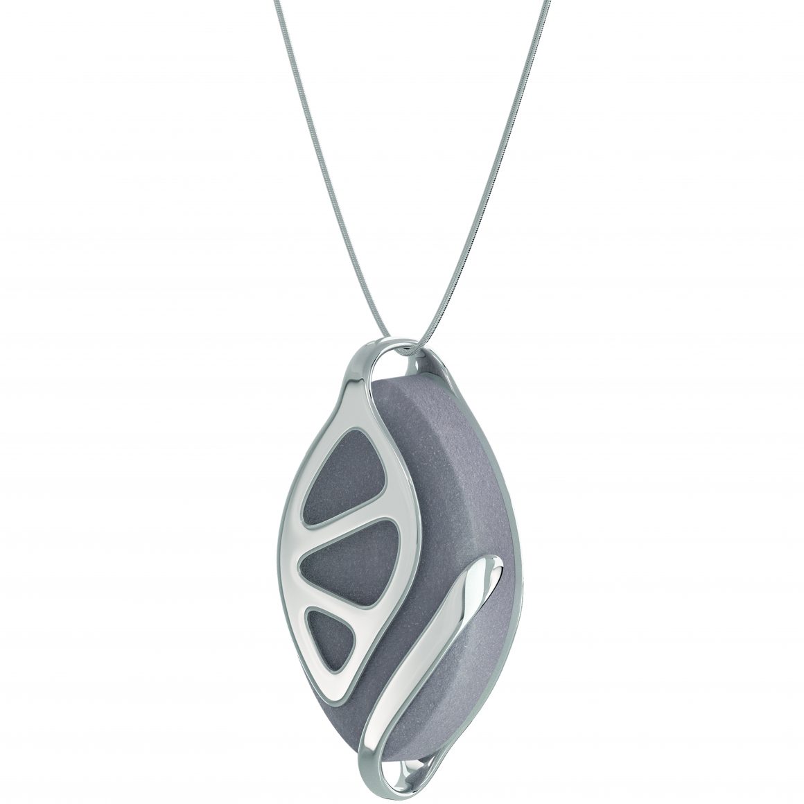 Leaf Urban in Silber als Kette