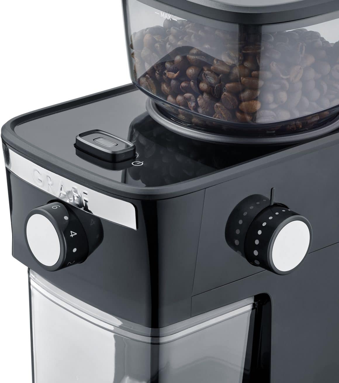 Die neue Kaffeemühle von GRAEFCM252 punktet mit der individuellen Mahlgradeinstellung von fein bis grob in 17 Stufen.