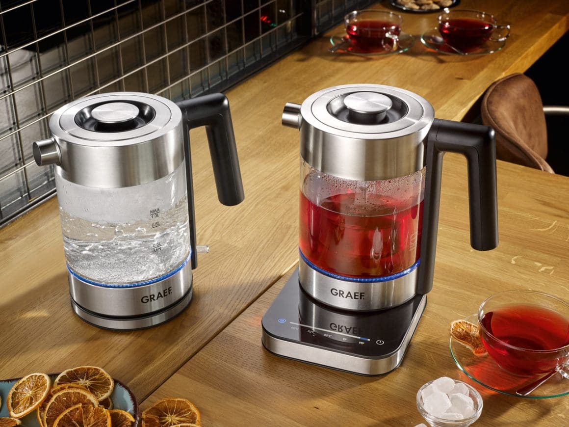 Die 1-Liter-Glaswasserkocher von GRAEF überzeugen durch Funktionalität und ein besonders hochwertiges Design.