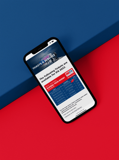 IFA 2022: Ticketshop auf dem Smartphone