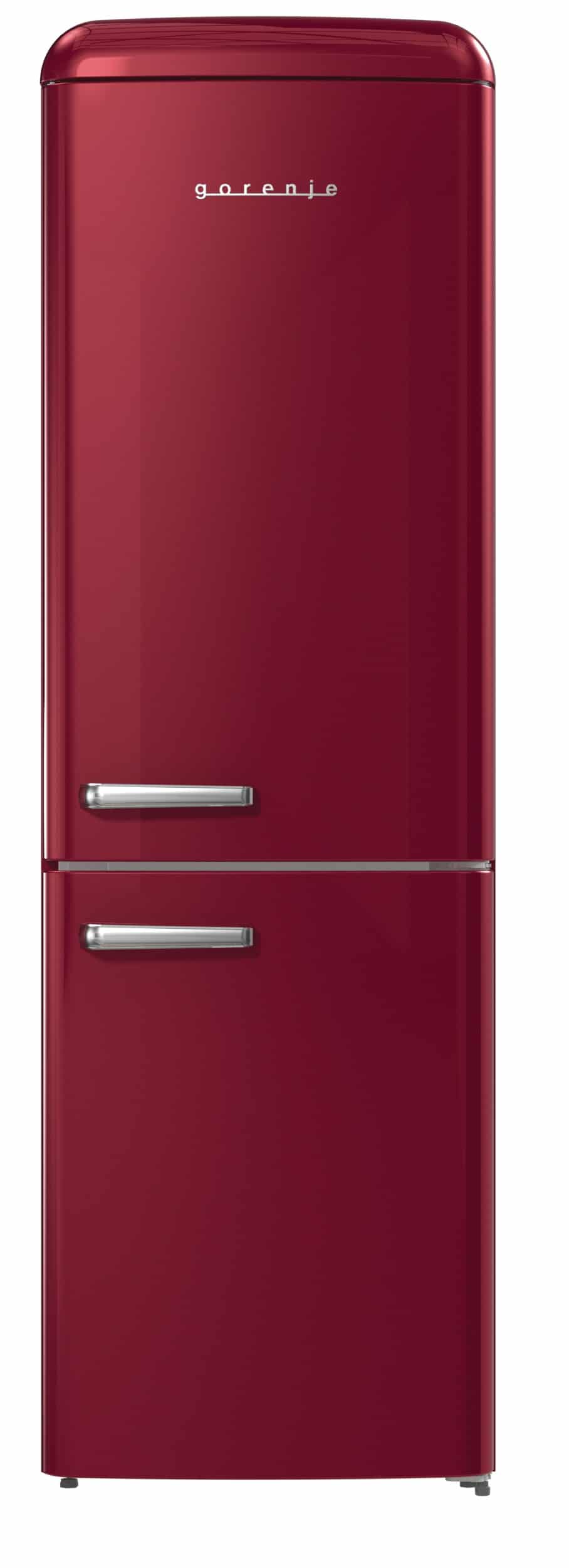 Gorenje Kühlgeräte im Retrodesign: der ONRK619 in bordeaux