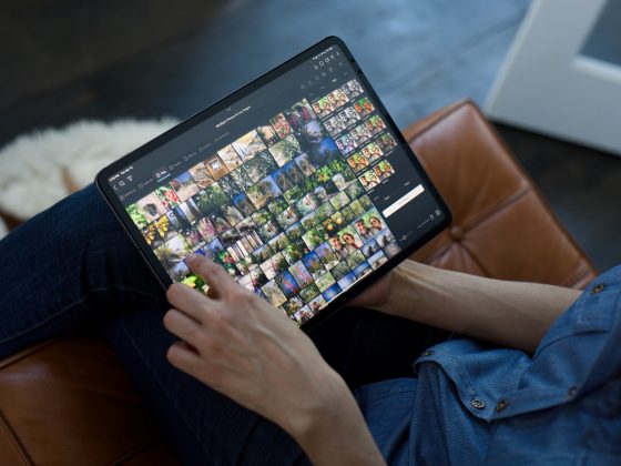 Mylio Fotos auf einem Tablet