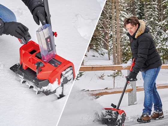 Einhell Akku-Schneefräse Header