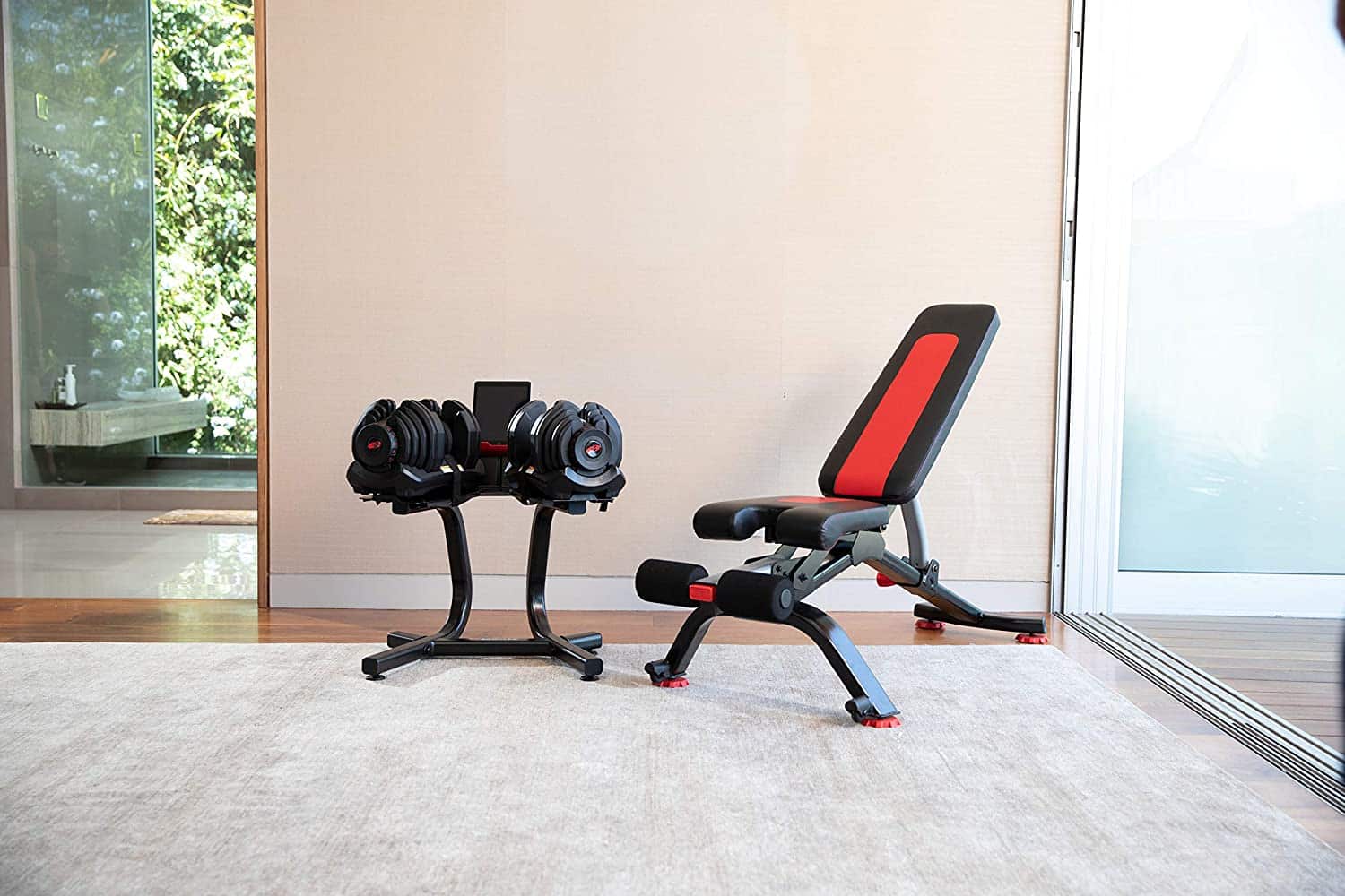 Bowflex Hantelständer mit Media Rack