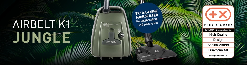 Sebo Airbelt K1 Jungle mit Plus X Award ausgezeichnet