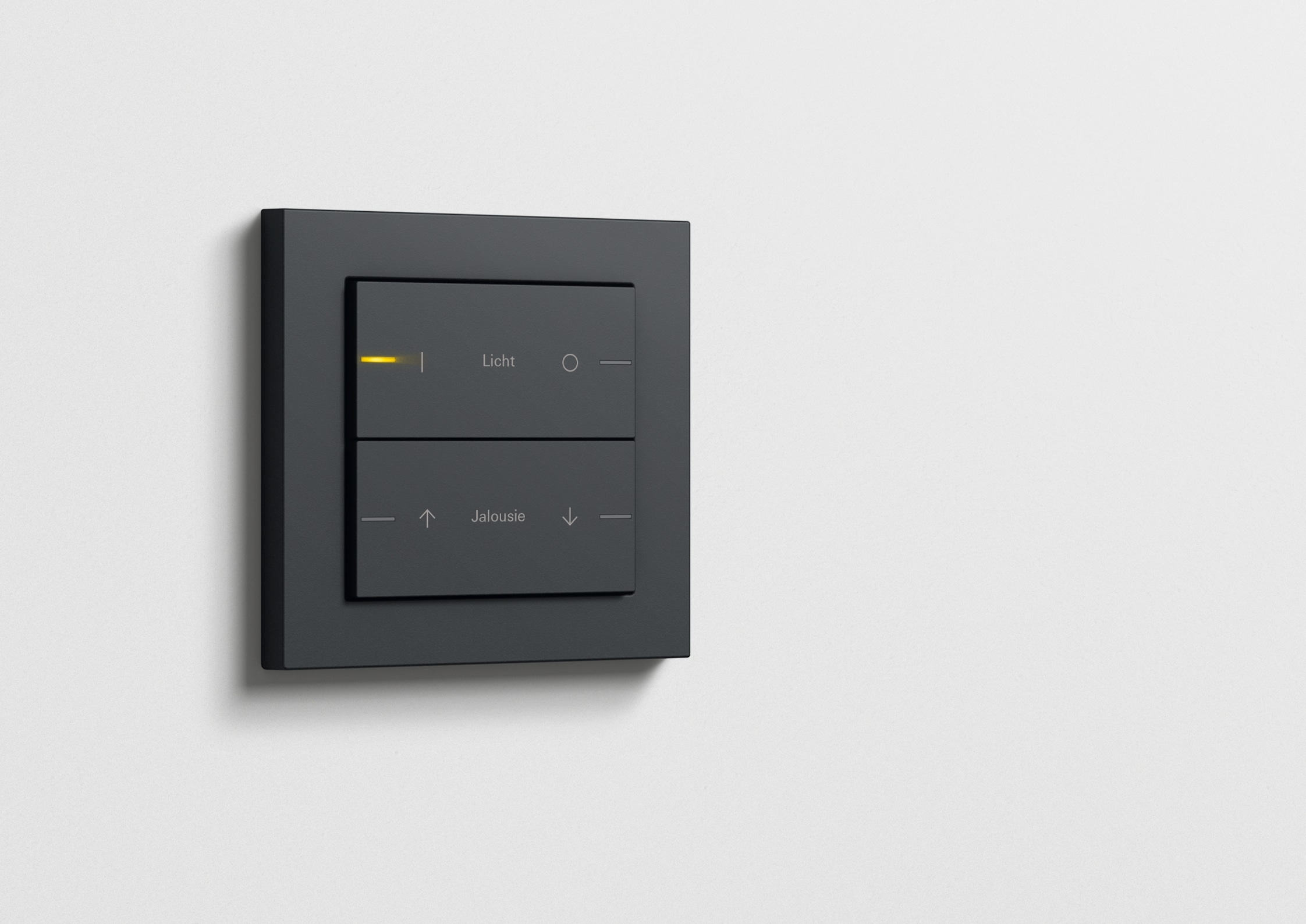 Gira Tastsensor 4 im System 55 beschriftet