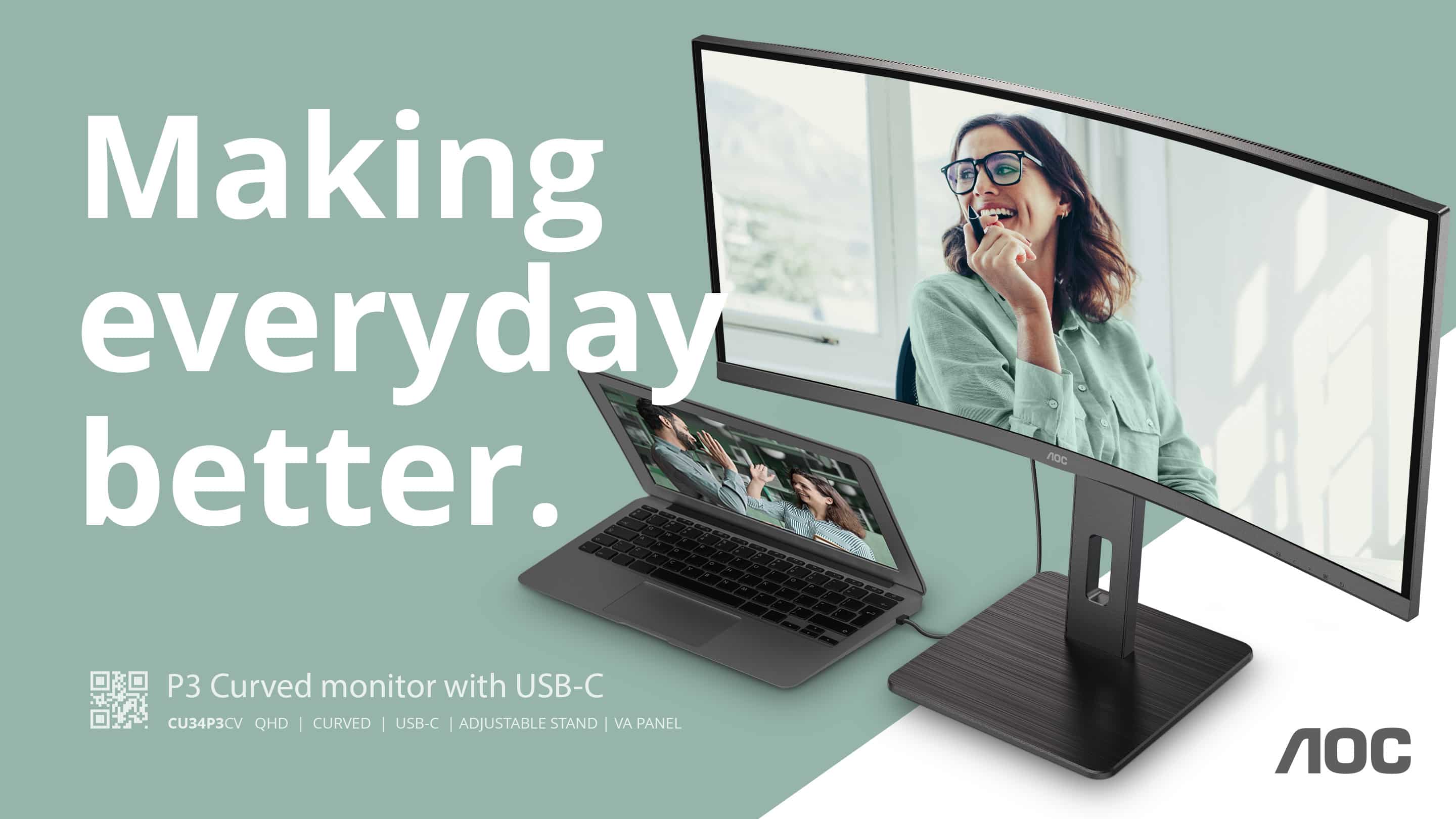 AOC präsentiert leistungsstarke Business-Monitor-Reihe P3