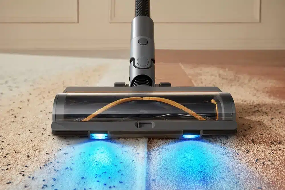 Das blaue Licht des Saugers Dreame R20