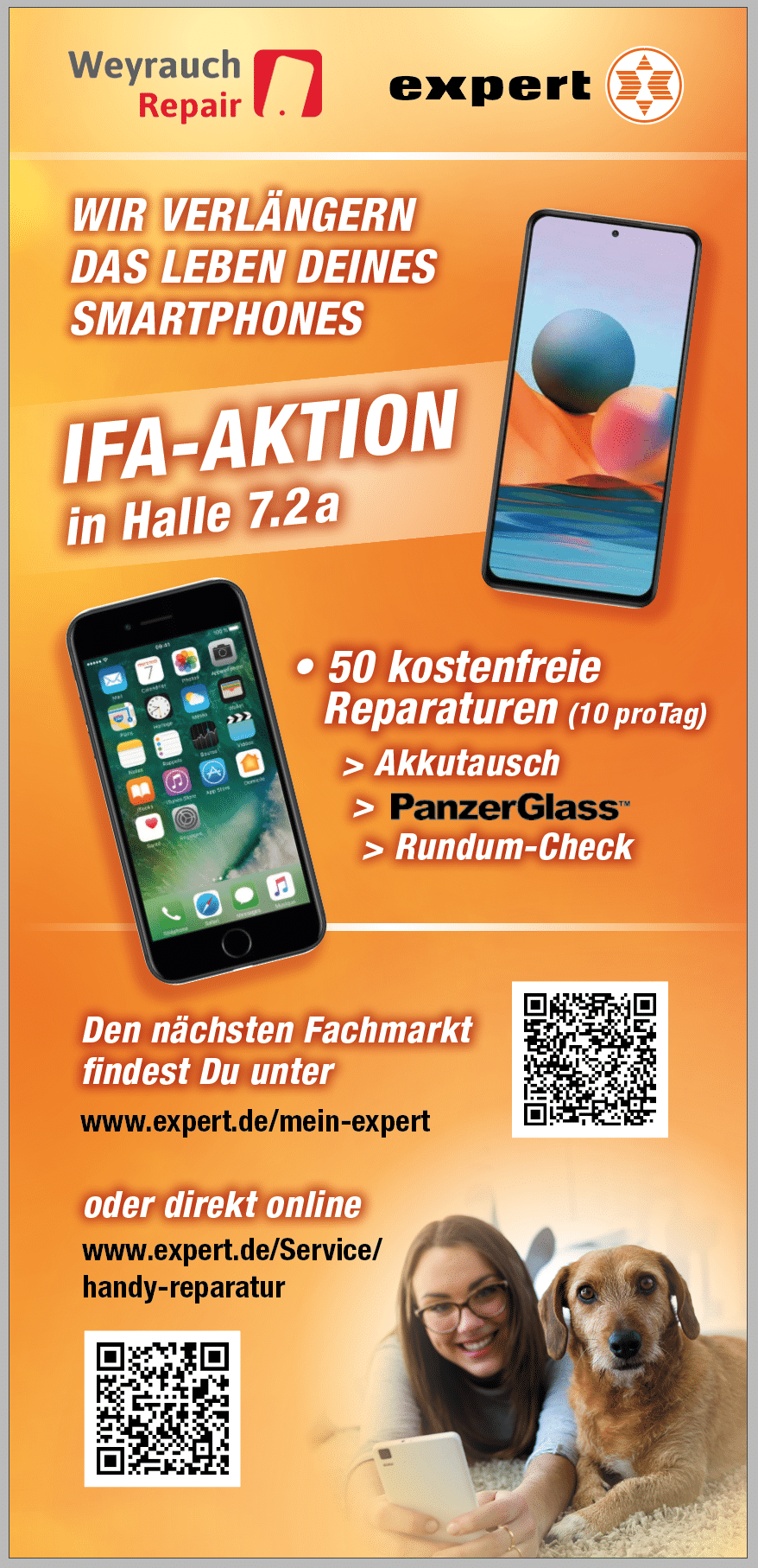 Flyer der Handy-Reparatur-Aktion auf der IFA
