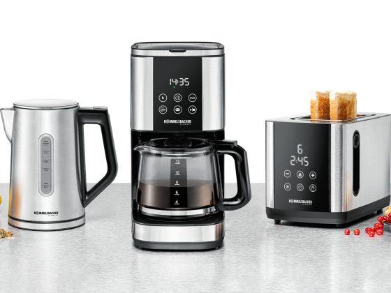 Rommelsbacher Frühstücksserie Sunny: Filterkaffeemaschine, Toaster und Wasserkocher im Set