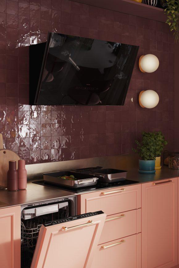 Neff Küche in Peach Fuzz offnener Geschirrspüler 2