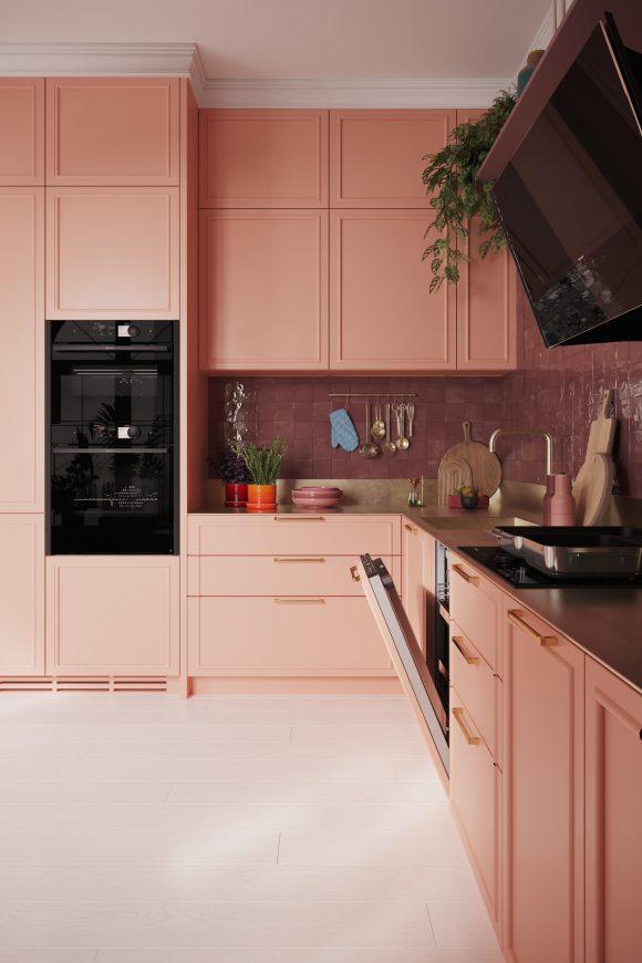 Neff Küche in Peach Fuzz offnener Geschirrspüler 3