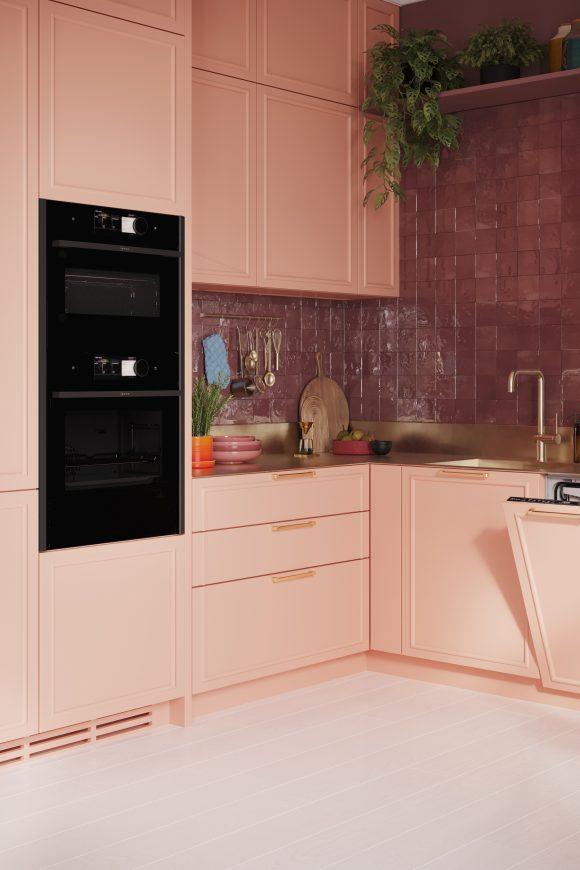 Neff Küche in Peach Fuzz offnener Geschirrspüler 4