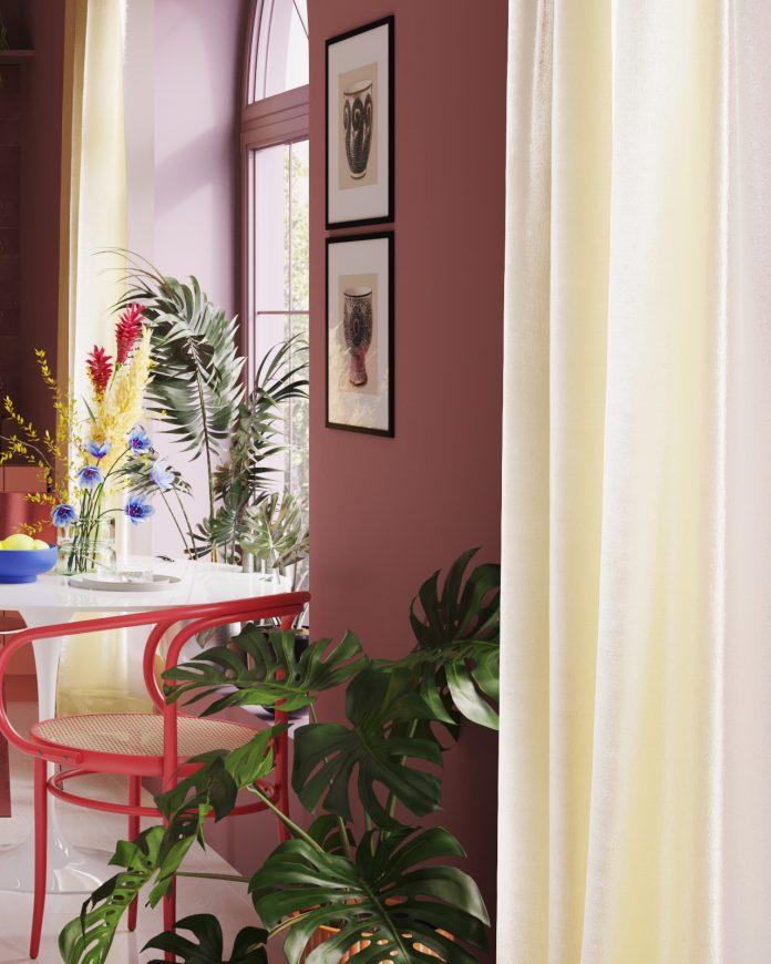 Moodfoto Wand in Peach Fuzz