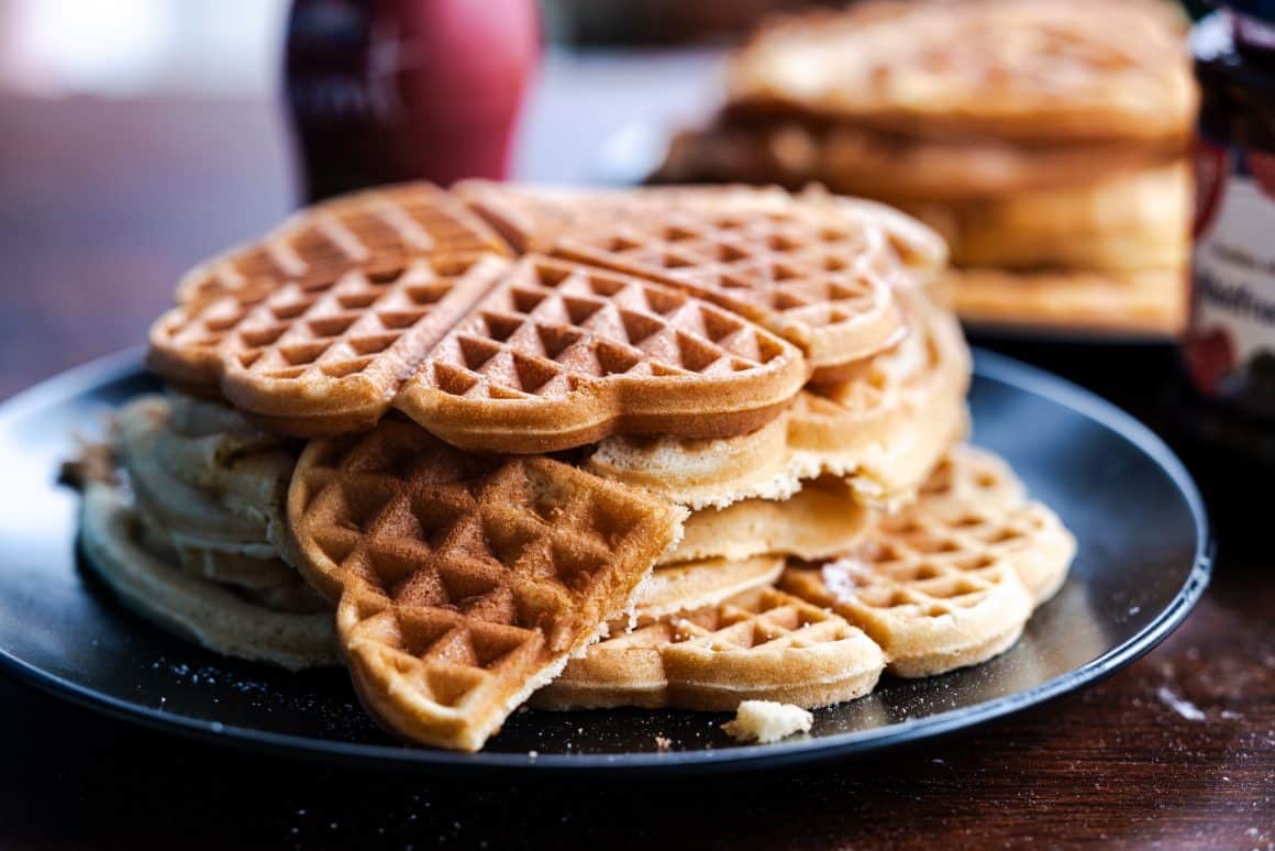 Das Ergebnis kann sich sehen lassen – sowohl bei den Herzwaffeln als auch bei den belgischen Waffeln.