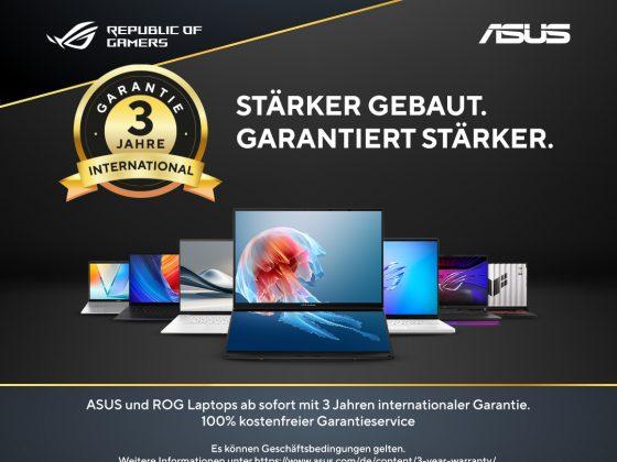 Drei Jahre Herstellergarantie: ASUS erweitert Garantiezeit für Consumer- und Gaming-Notebooks