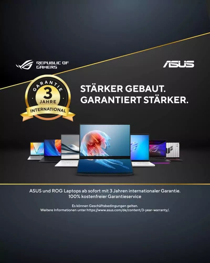 Drei Jahre Herstellergarantie: ASUS erweitert Garantiezeit für Consumer- und Gaming-Notebooks