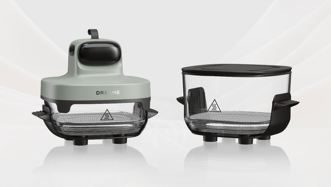 Dreame Tasti™ Glass Air Fryer: 5-in-1 Glas-Heißluftfritteuse für zu Hause und unterwegs
