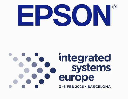 Epson präsentiert seine Projektionslösungen auf der ISE 2026 (Fira de Barcelona) in Halle 3, Stand 3J100.