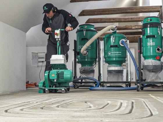 Fräsung in Bestandsboden mit Maschinenpark