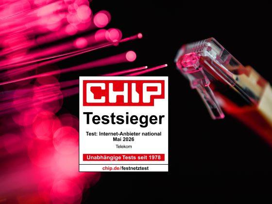 Telekom beim CHIP Festnetztest 2026 ausgezeichnet: Bester Internetanbieter Deutschlands