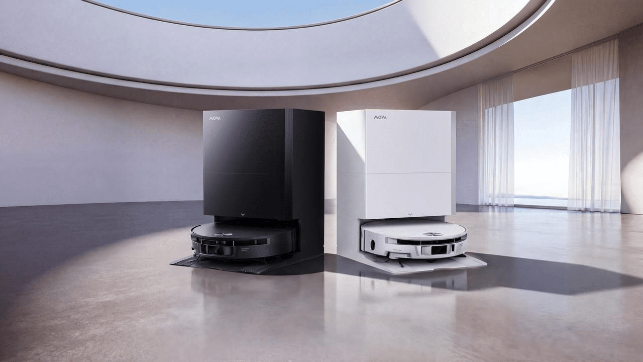 Mova S70 Roller Absaugstationen in Schwarz und Weiß im Vergleich
